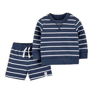 Nwt carter’s sweatshirt/shorts set 6-9 months